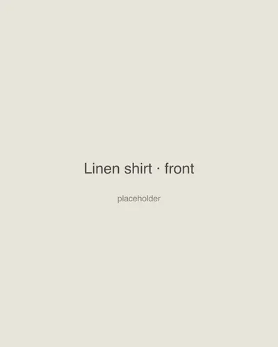 Linen Button-Up Shirt, white